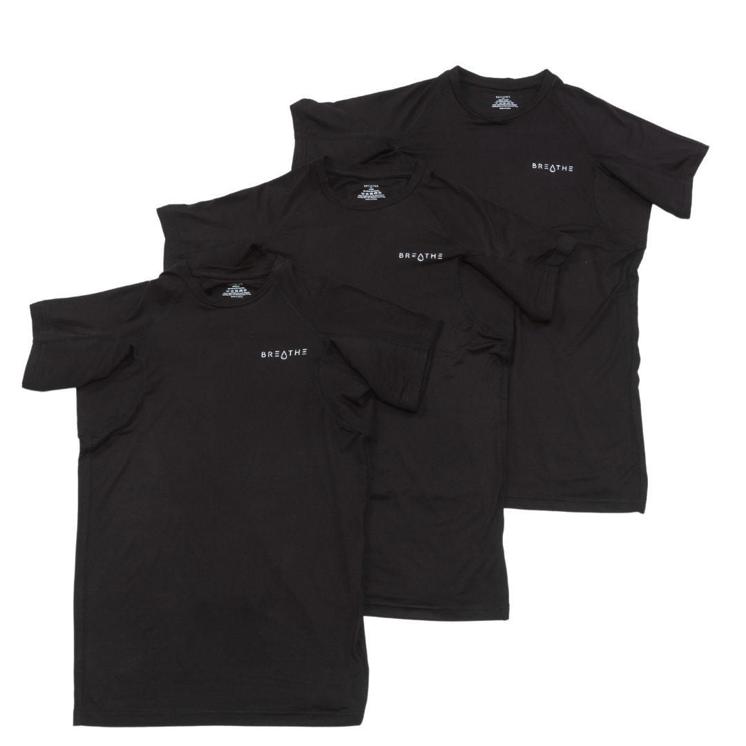 SweatBlock Black Undershirt Kit (3-Pack)