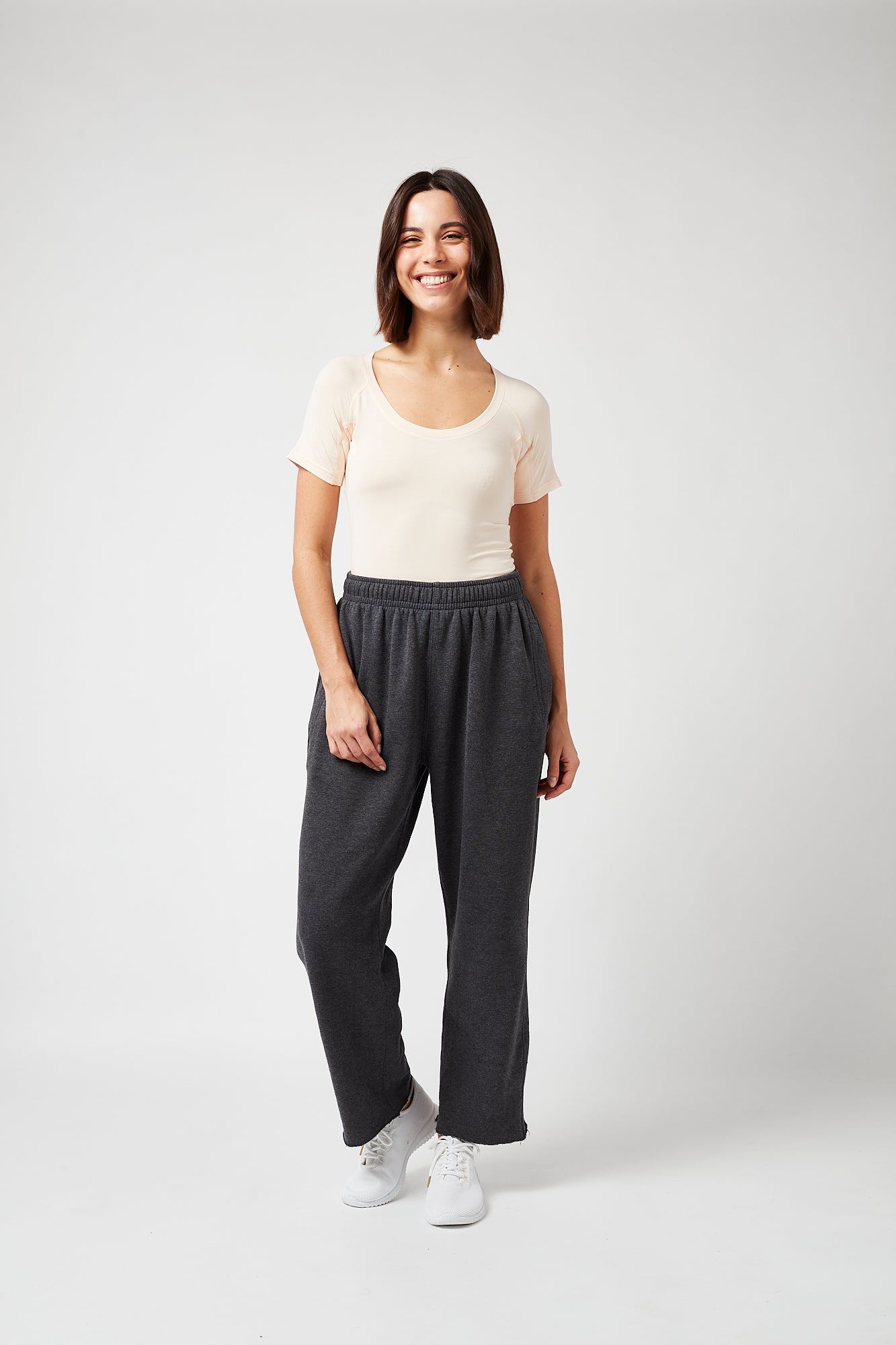 Sweatproof Scoop Neck Undershirt (Nude)