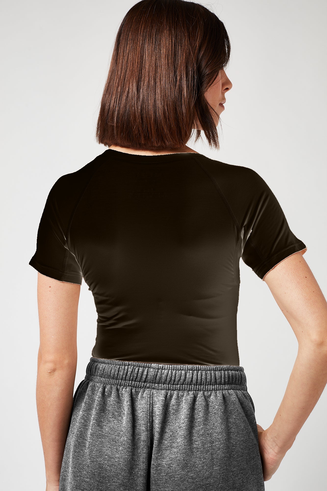 BLACK ON BLACK - Womens Scoopneck Sweatproof Undershirt Black