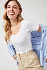 Womens Scoopneck Sweatproof Undershirt Blush