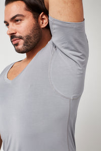 Sweatproof Deep V Neck Undershirt (Grey)