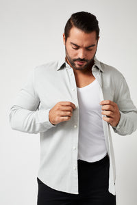 Sweatproof Deep V Neck Undershirt (White)