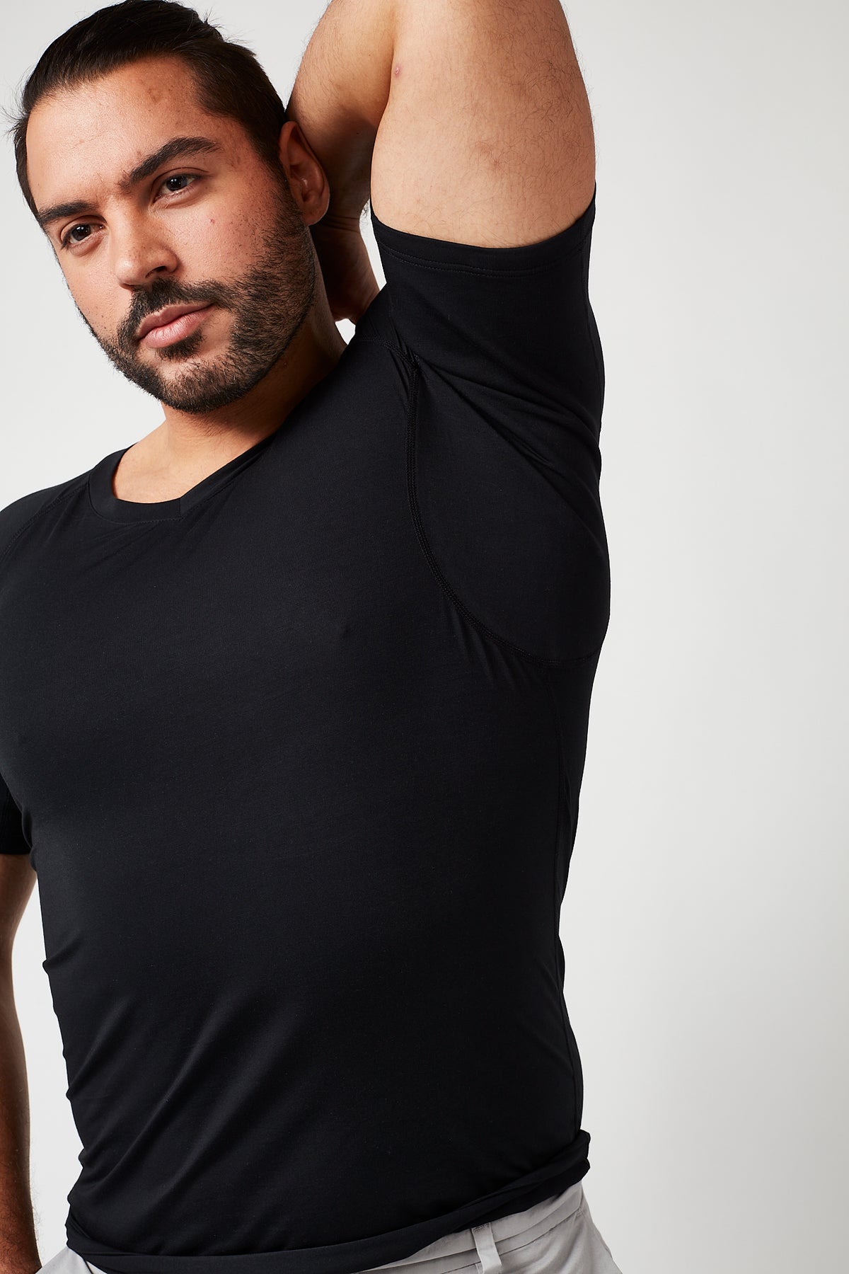 Mens Sweatproof V Neck Undershirt