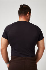 Mens Sweatproof Crewneck Undershirt Black