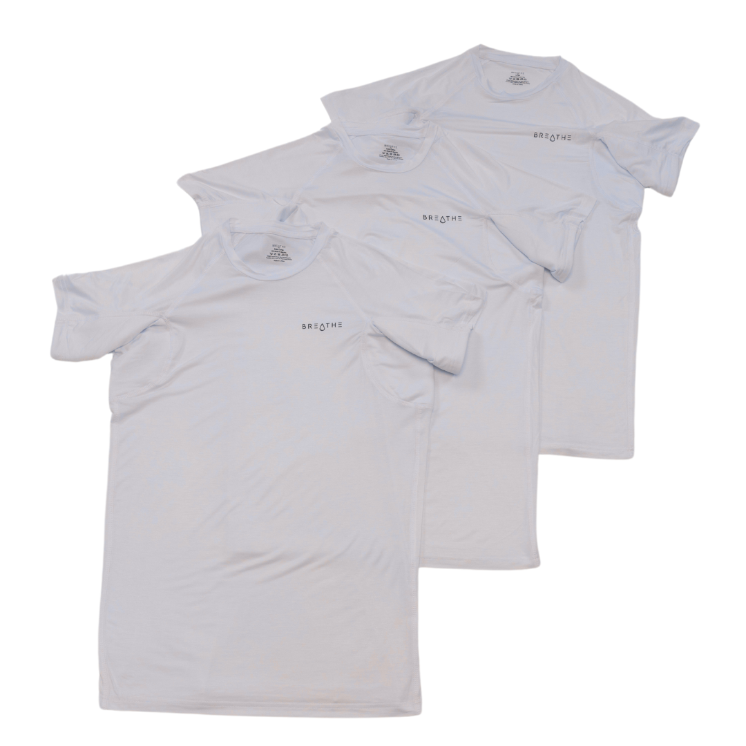 BREATHE White Sweatproof Undershirt Multipack (Pack of 3)