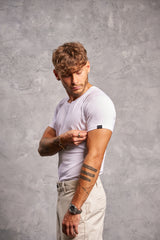 Mens Sweatproof Crewneck Undershirt White