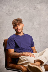 Navy SweatBlock Tee