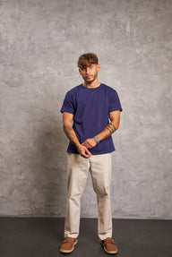Navy SweatBlock Tee