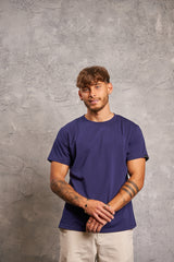 Navy SweatBlock Tee