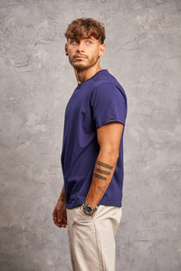 Navy SweatBlock Tee