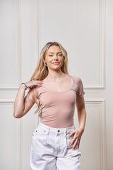 Womens Scoopneck Sweatproof Undershirt Blush