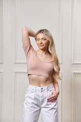 Blush ScoopNeck Crop Top