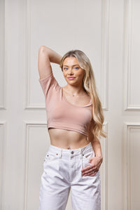 Blush ScoopNeck Crop Top