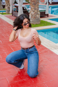 Womens Scoopneck Sweatproof Undershirt Blush