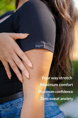 Womens Scoopneck Sweatproof Undershirt Black