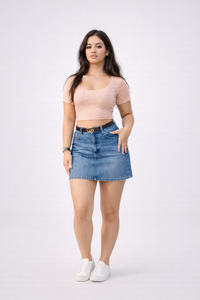 Blush ScoopNeck Sweatproof Crop