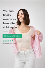 Sweatproof Scoop Neck Undershirt (Nude)