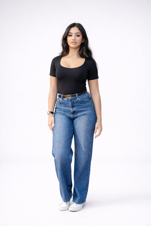 Womens Scoopneck Sweatproof Undershirt Black