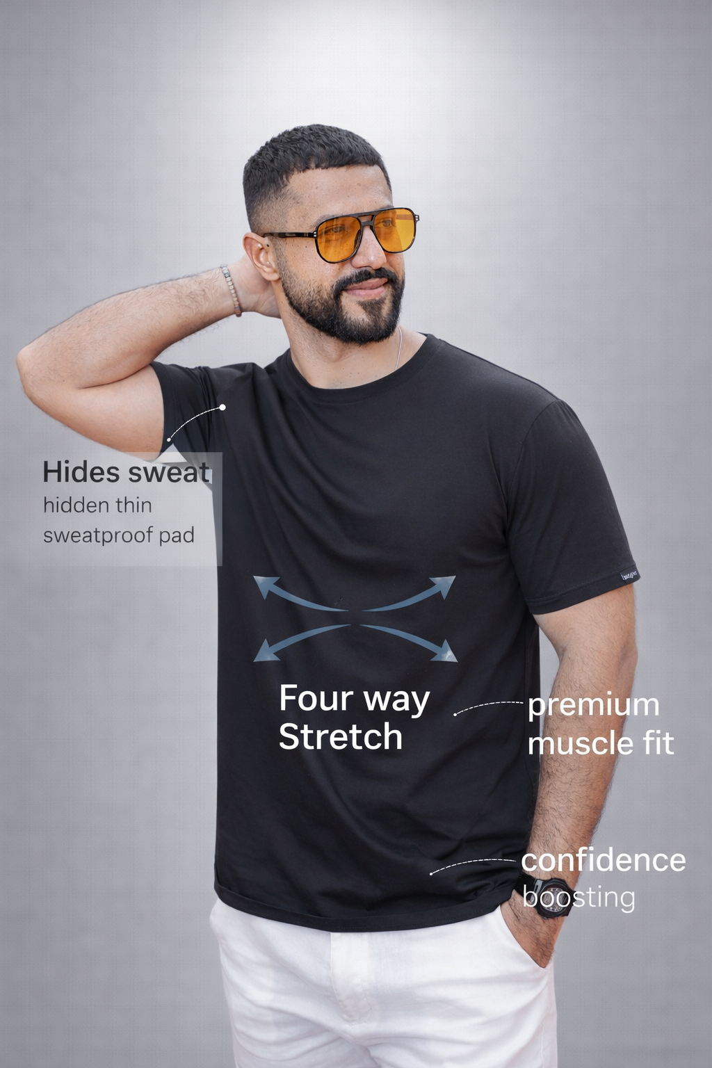 Black SweatBlock Tee