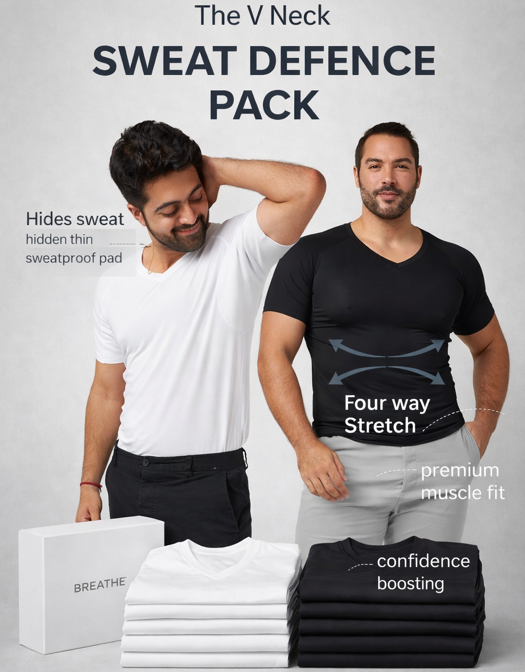 The V Neck Sweat Defence Pack