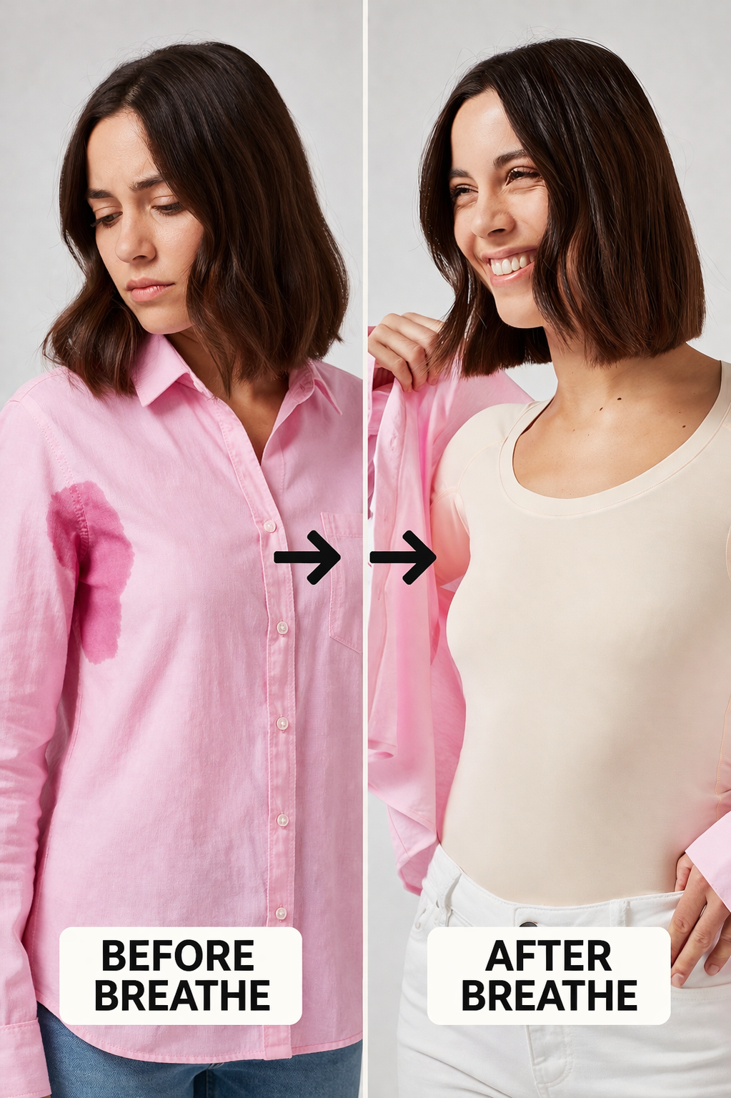 Sweatproof Scoop Neck Undershirt (Nude)