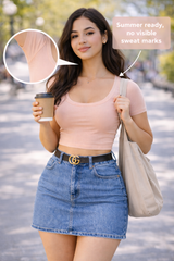 Blush ScoopNeck Sweatproof Crop
