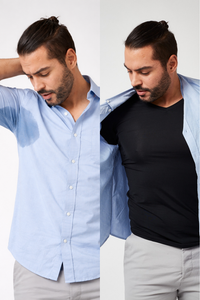 Sweatproof V Neck Undershirt (Black)