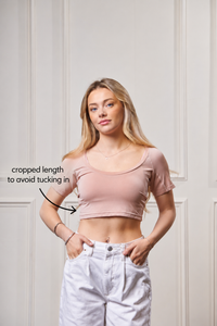 Blush ScoopNeck Crop Top