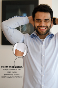 Mens Sweatproof Crewneck Undershirt White