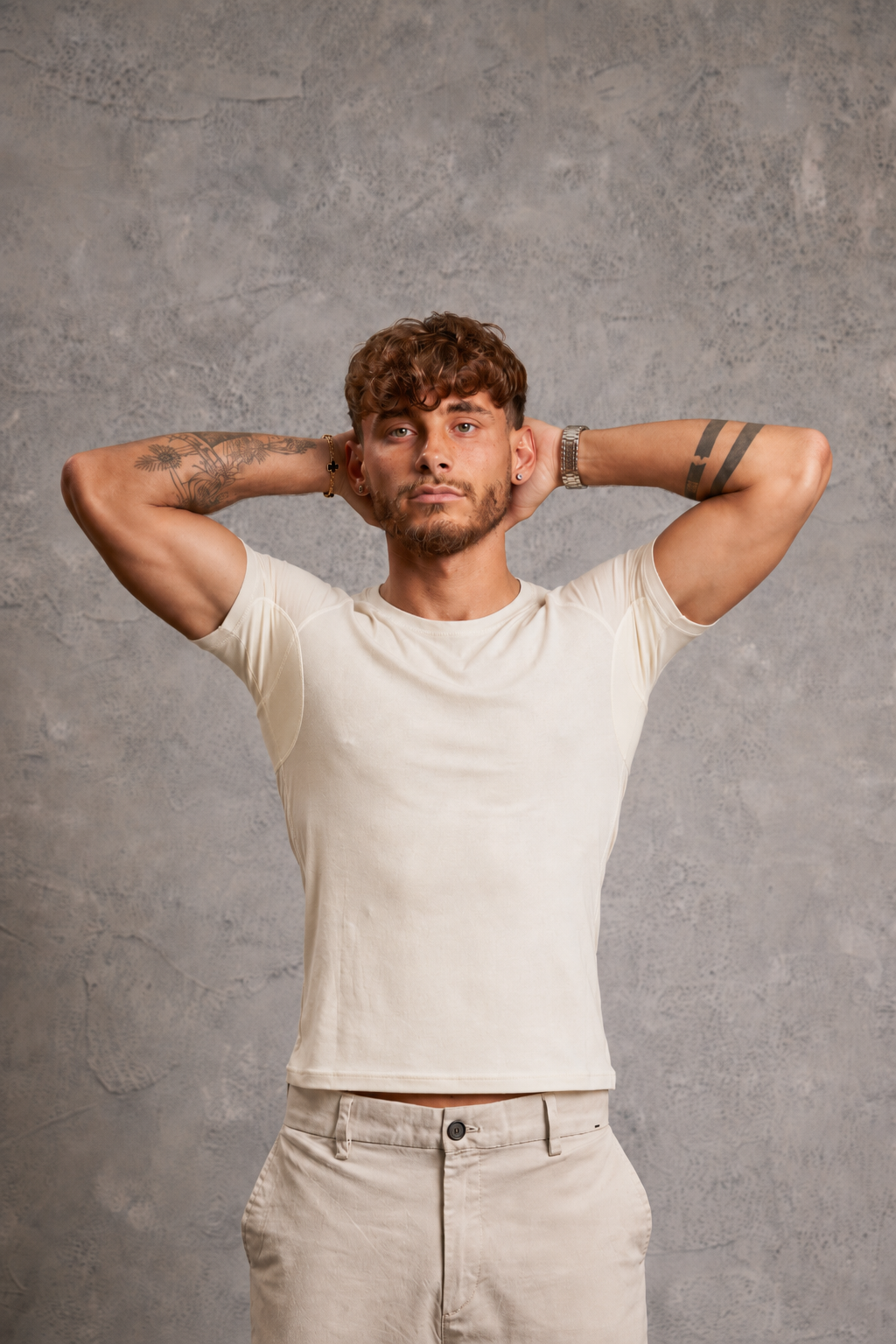 Mens Sweatproof Crewneck Undershirt Skin