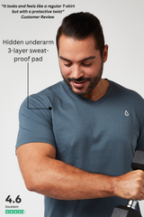 Mens Sweatproof T-Shirt Iron Grey