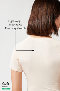 Sweatproof Scoop Neck Undershirt (Nude)