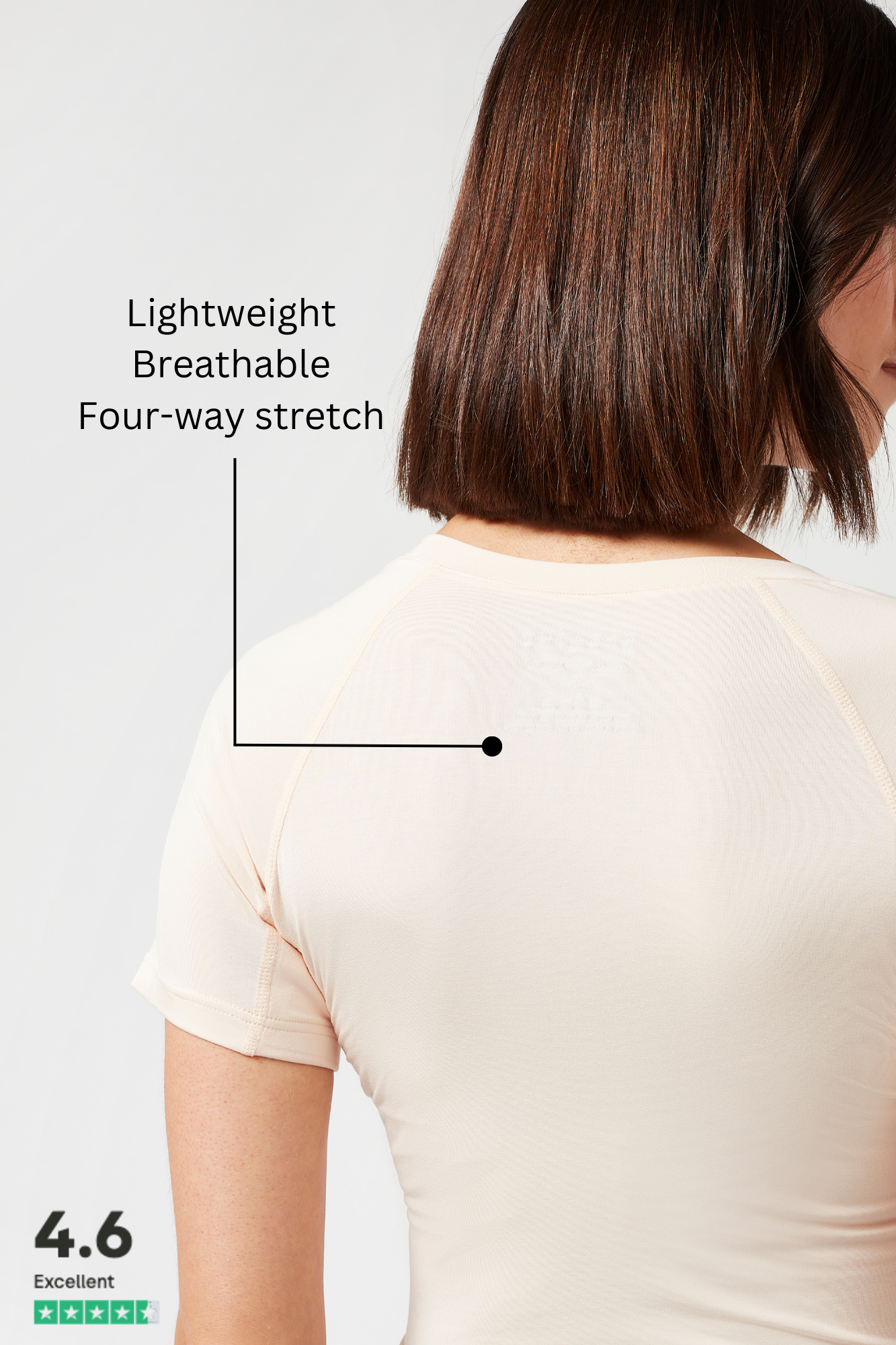 Sweatproof Scoop Neck Undershirt (Nude)