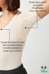 Sweatproof Scoop Neck Undershirt (Nude)